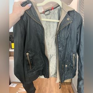DOMA Leather Hopded Jacket